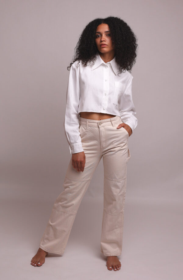 Mod.001_Camicia cropped con tasca - immagine 3