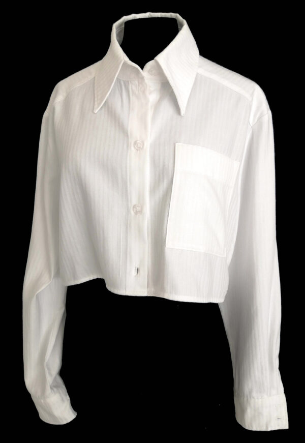 Mod.001_Camicia cropped con tasca - immagine 5