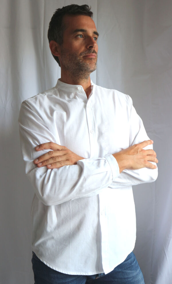 Mod.012_Camicia collo alla coreana uomo