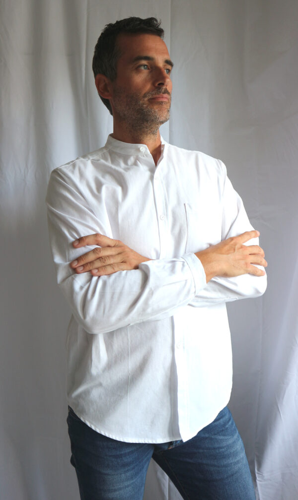 Mod.012_Camicia collo alla coreana uomo