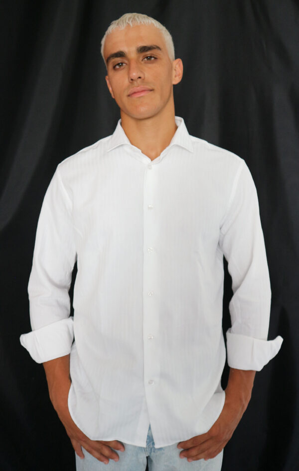 Mod.017_Camicia uomo slim fit collo francese