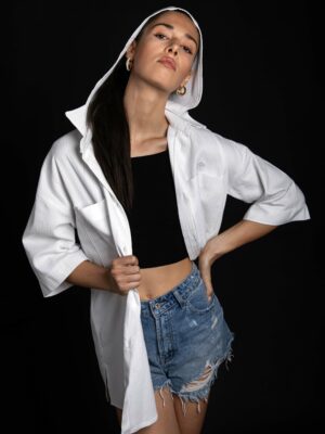 Mod.028_ Camicia Hooded con manica