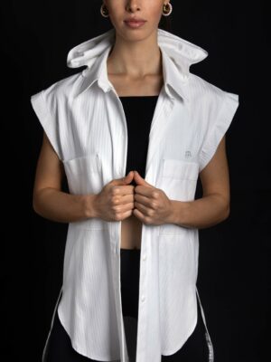 Mod.029_ Camicia Hooded sleevless