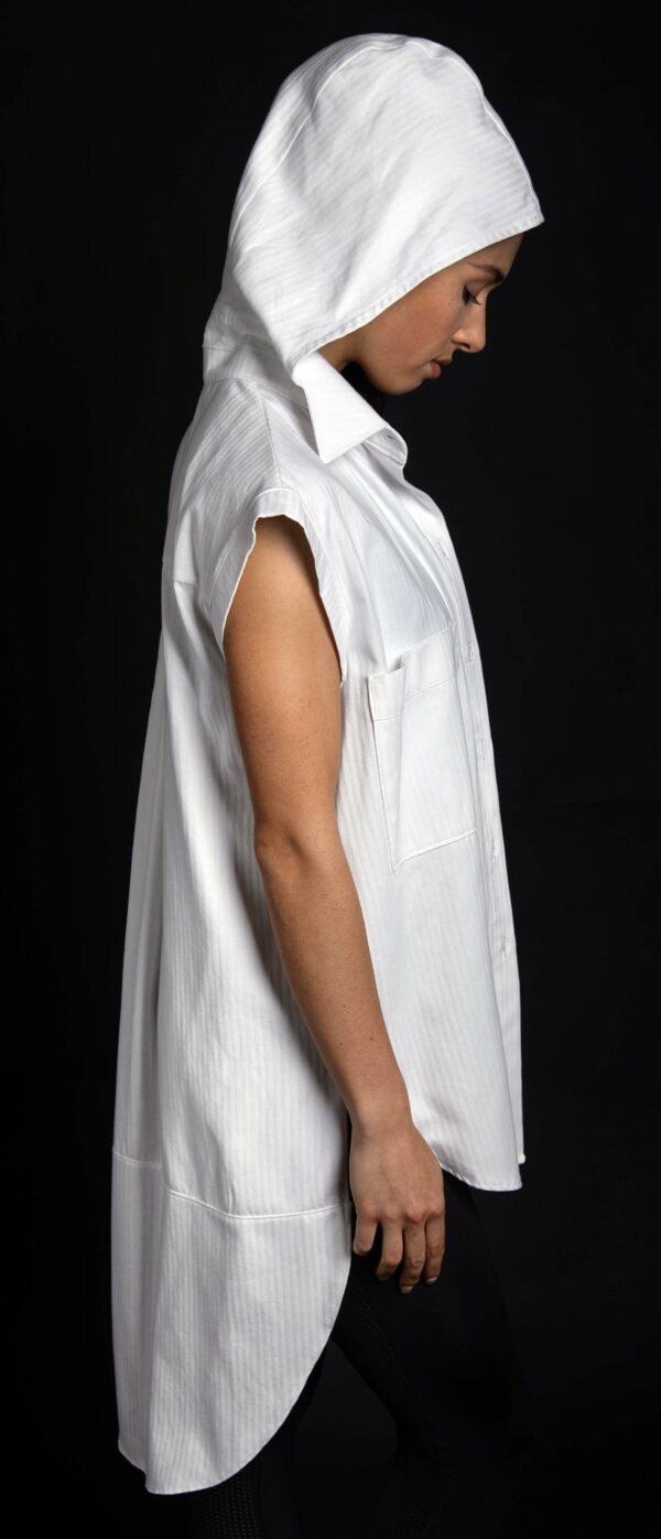 Mod.029_ Camicia Hooded sleevless - immagine 2